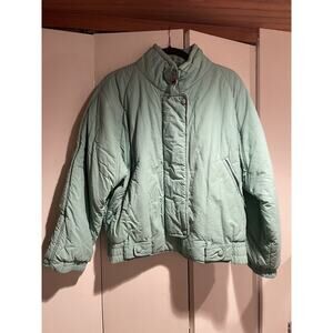 Vintage FILA Women’s Ski Jacket 90’s Detachable Hood 44 Italy/8 USA Seafoam Teal